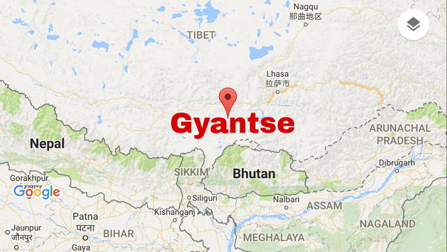 gyantse mapa